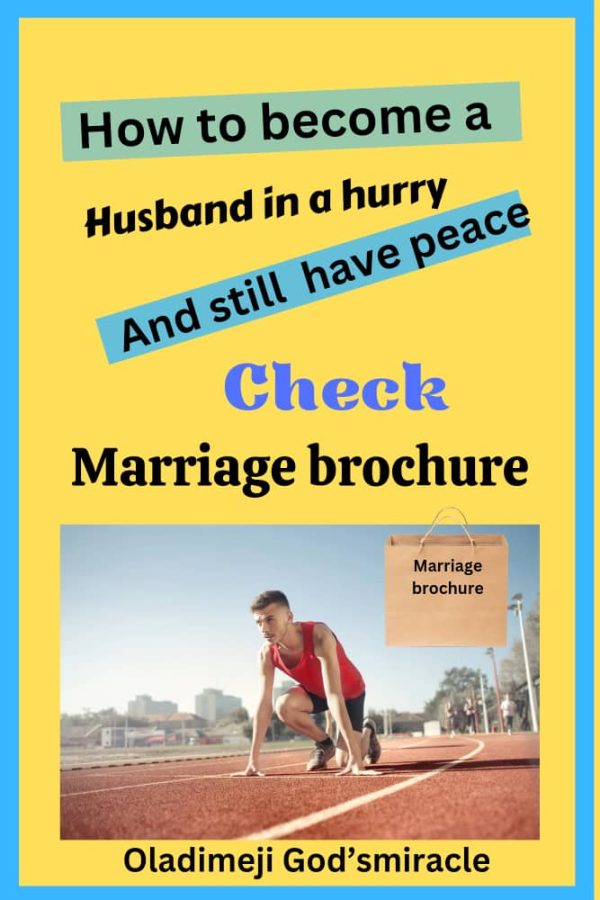 How to become a husband in a hurry and still have peace